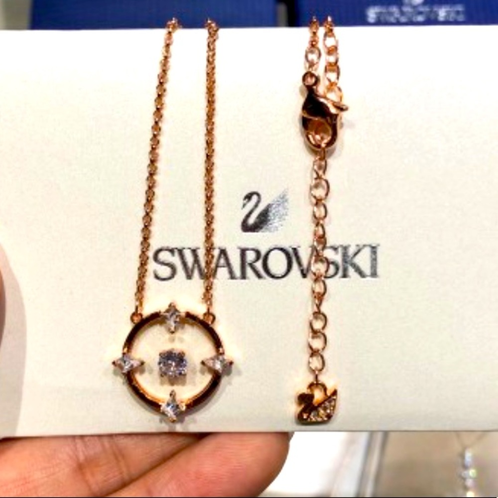 New Swarovski North Rose-gold tone plated necklace - Picture 3 of 9